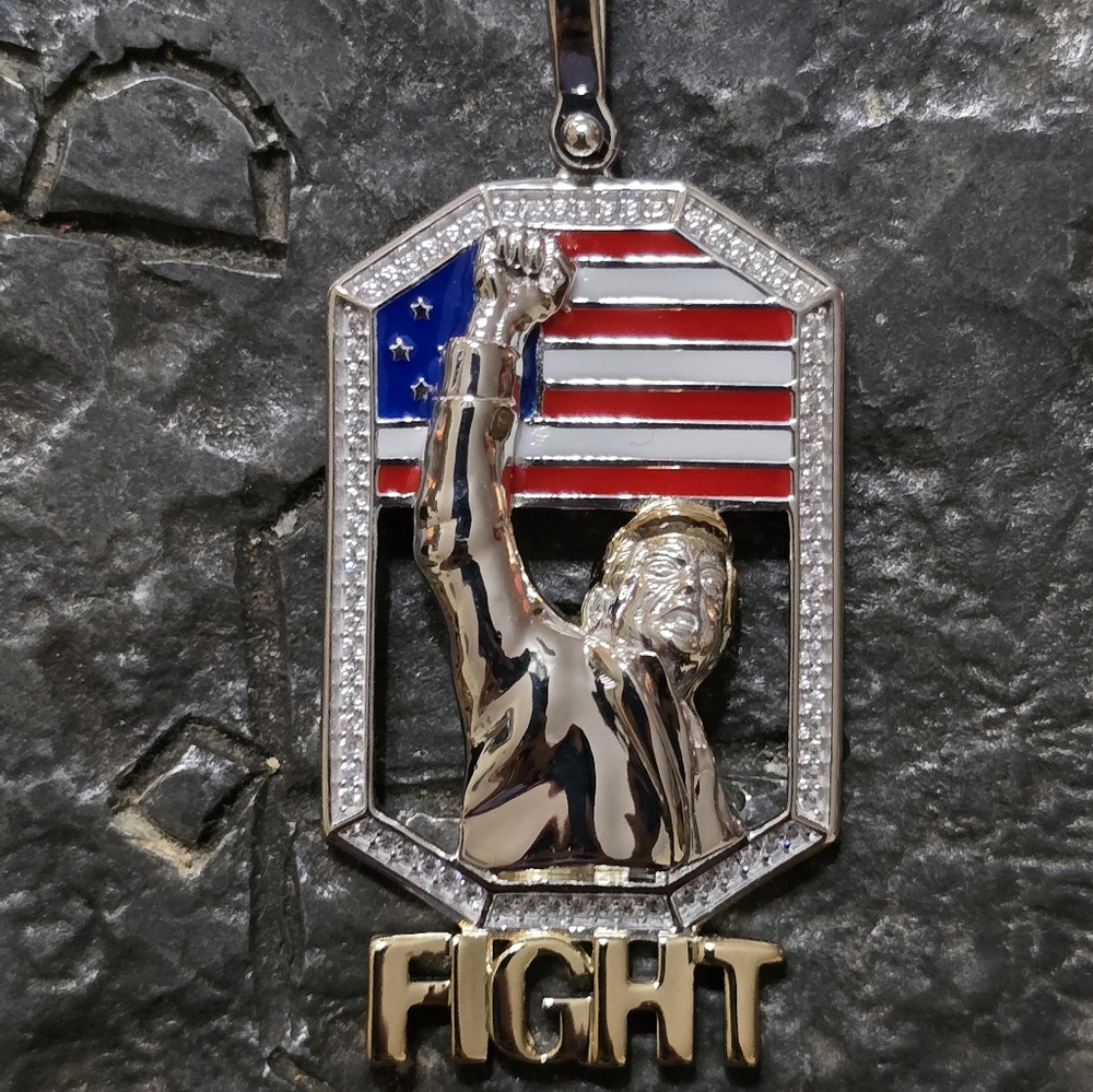 Sterling silver TRUMP PENDANT